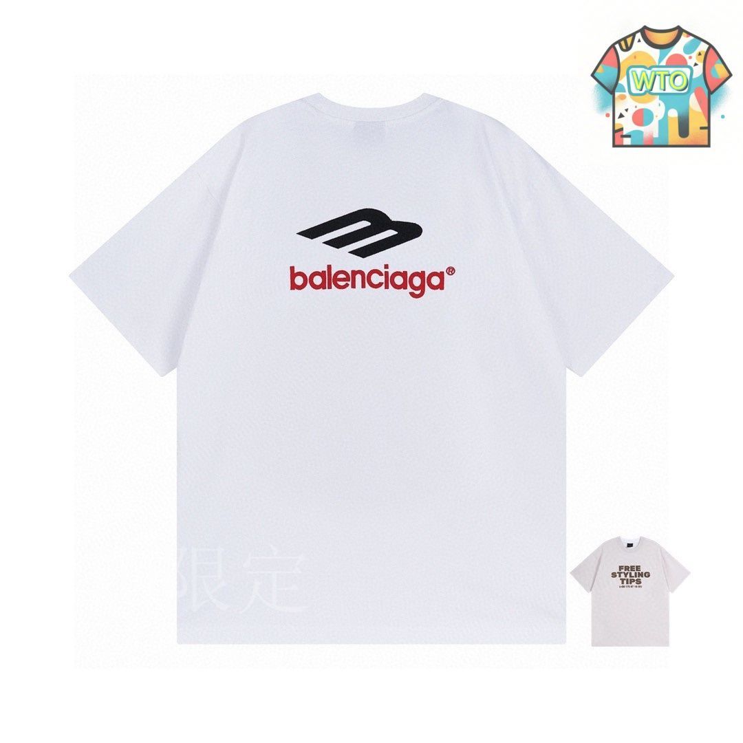 今日特価】BALENCIAGA AB 面プリント刺繍 T シャツ-3 - メルカリ