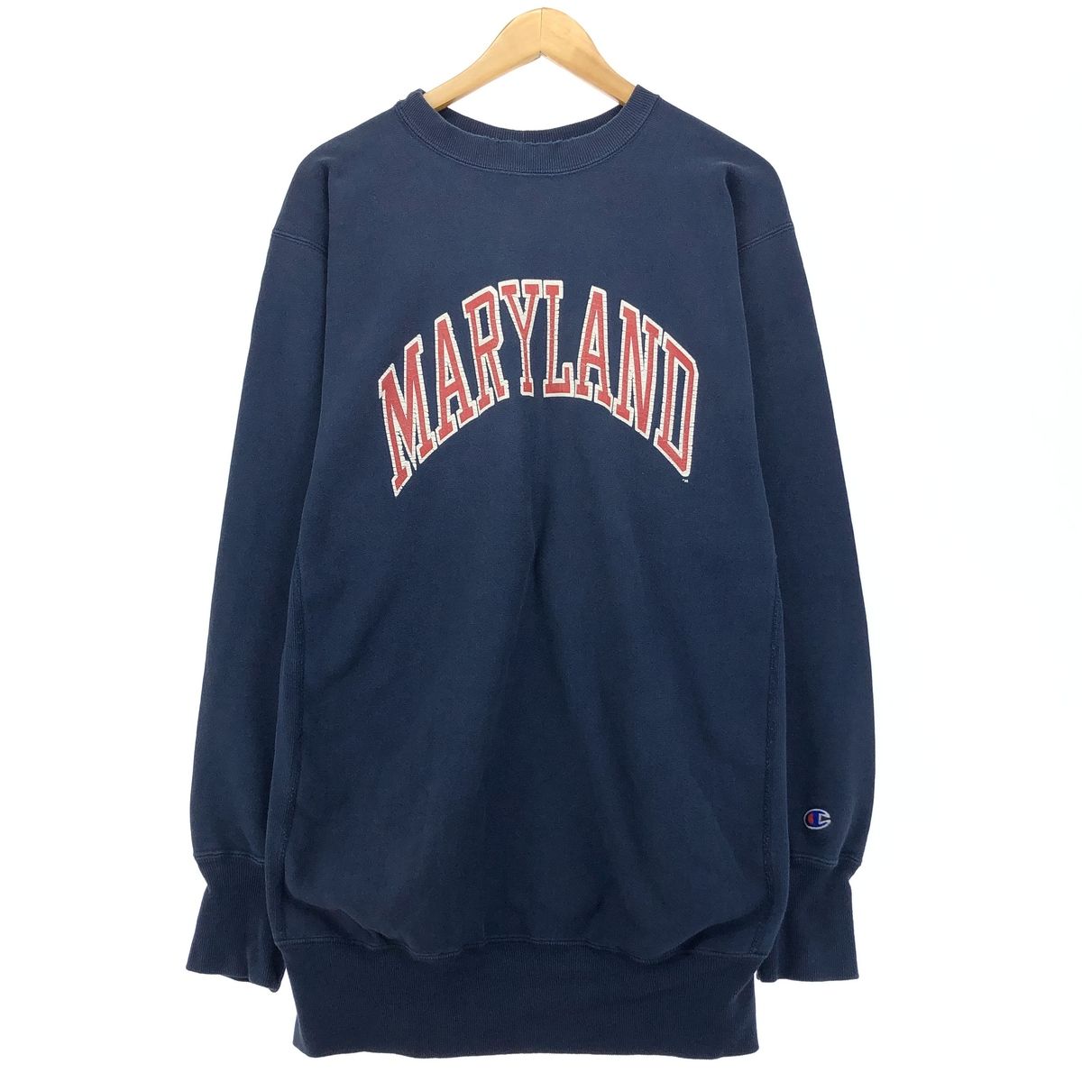 古着 90年代 チャンピオン Champion REVERSE WEAVE リバースウィーブ 刺繍タグ カレッジスウェットシャツ トレーナー USA製/eaa416741