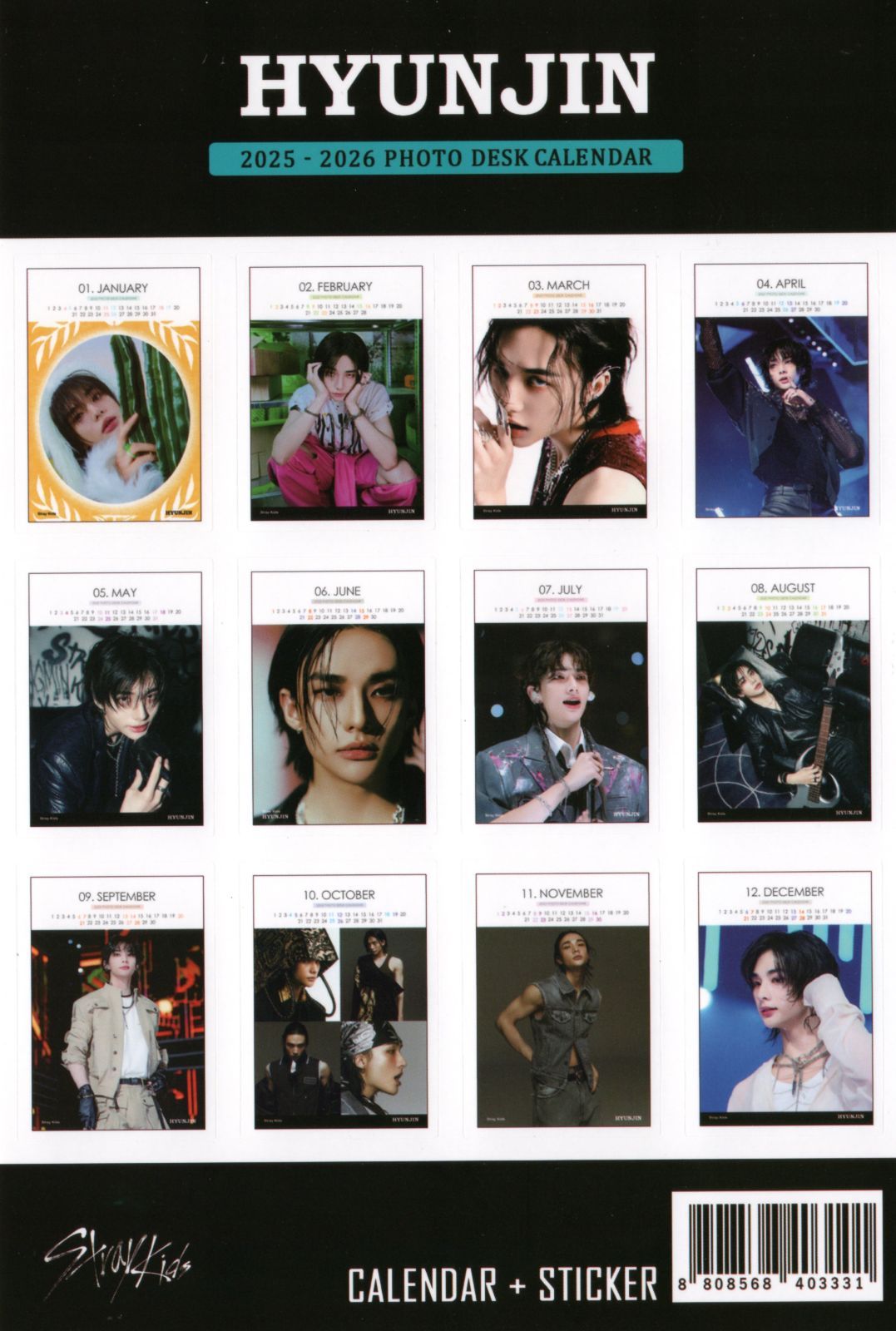 ヒョンジン STRAY KIDS ストレイキッズ グッズ 卓上 カレンダー