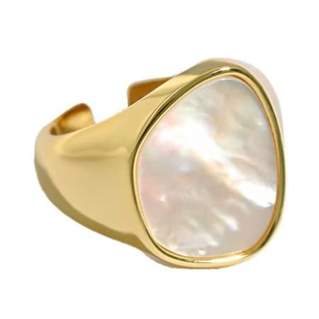 gulamu jewelry グラムジュエリー シェル 貝殻 指輪 レディース フリーサイズ リング ゴールド仕上げ シルバー925 金属アレルギー対応 プレゼント 彼女 女性 人気 ゴールド