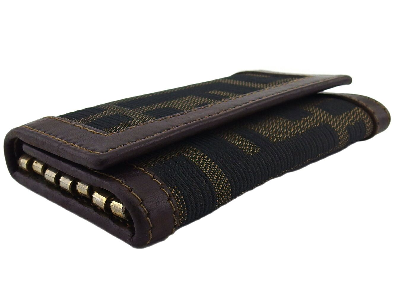 フェンディ FENDI キーケース ズッカ ブラック ブラウン