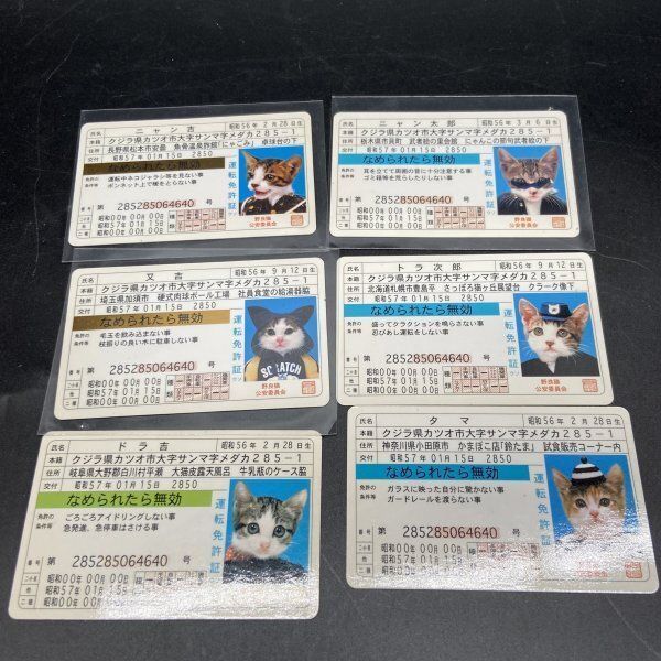 Z197 なめねこ なめ猫 なめんなよ 免許証 ニャン太郎 トラ次郎