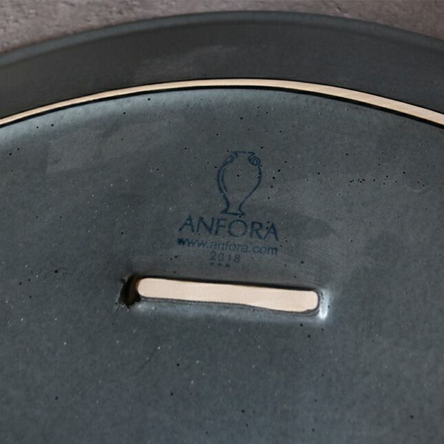 ANFORA マットグレイ オーバルプレート38cm | 磁皿 器 アンフォラ