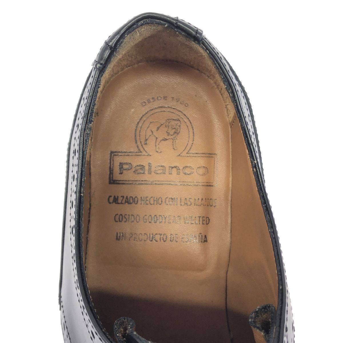 Palanco パランコ ウィングチップレザーシューズ ブラック 36