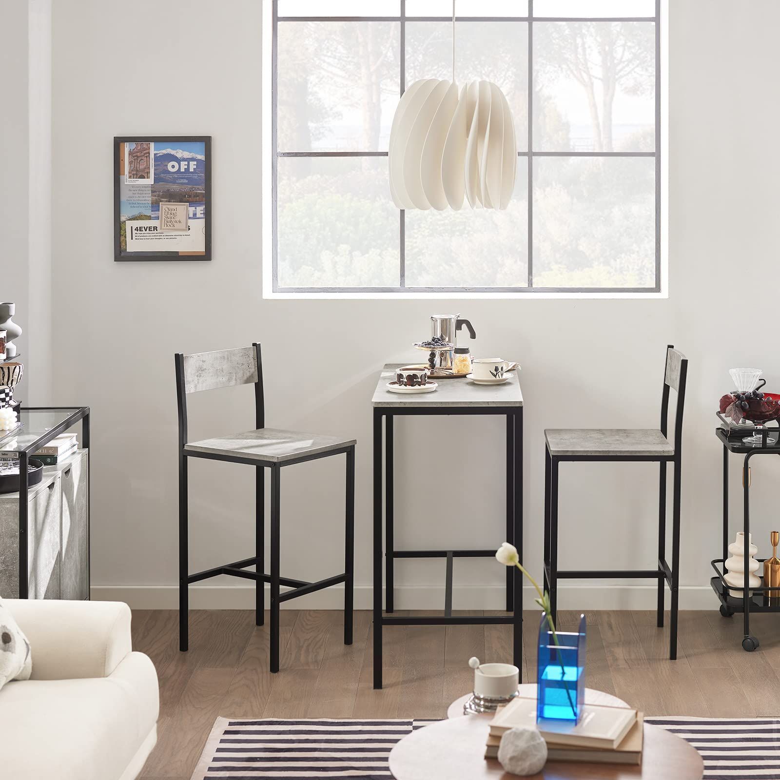 新着商品 ヴィンテージ ダイニングテーブルセット ダイニングセット バーカウンター キッチンカウンター OGT03-HG ダイニングテーブル バーテーブル 幅89×奥行き45×高さ87cm 木目調 ハイテーブル PCデスク 3点セット チェア カウンター