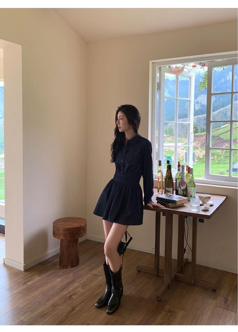 ウエストスリミングミニワンピデートにも最適