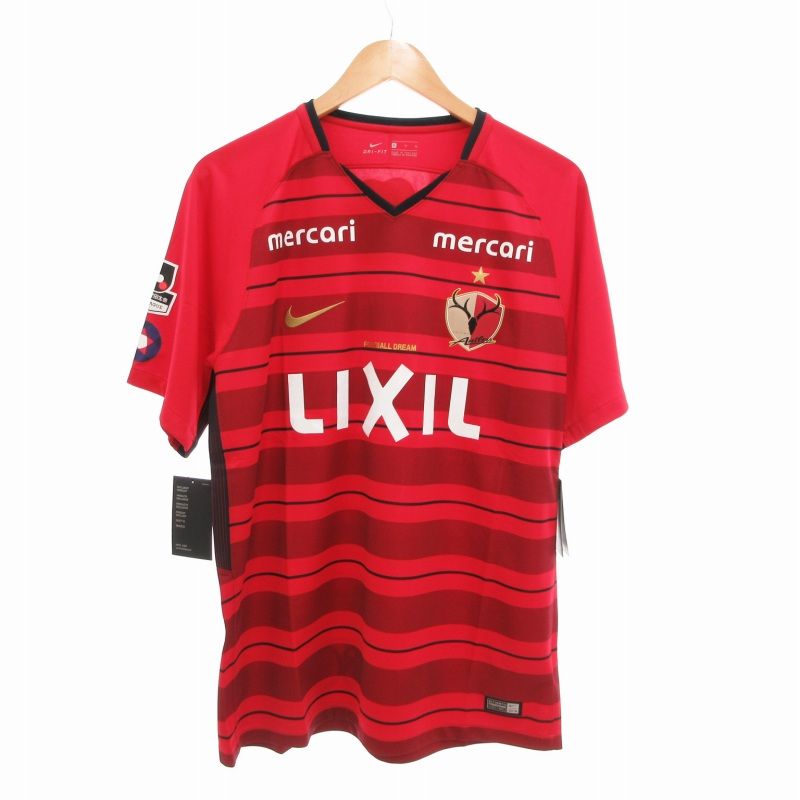 ナイキ NIKE タグ付き 鹿島アントラーズ 2018 レプリカユニフォーム Tシャツ サッカー Jリーグ 応援グッズ XL 赤 レッド 902453-687 /TZ 1115