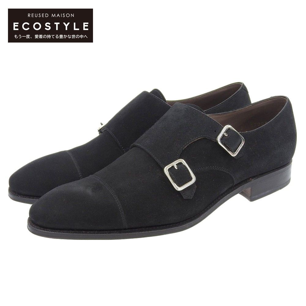 カルミナ黒のダブルモンクストラップシューズ