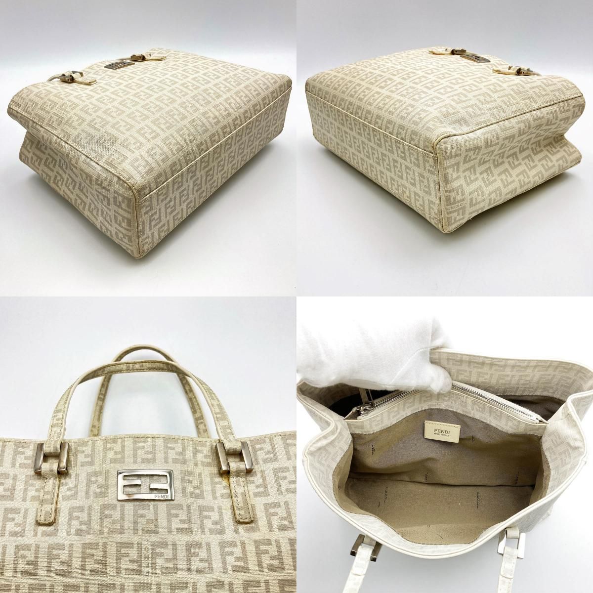 FENDI フェンディ ズッキーノ トートバッグ ハンドバッグ バッグ PVC 