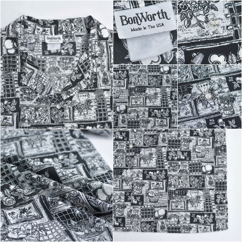 80〜90s アメリカ製 BonWorth ノスタルジック モノトーン