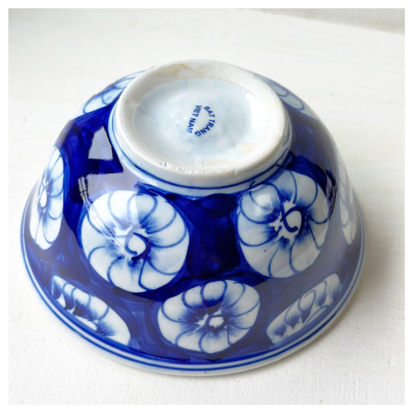 Bát Tràng ベトナム バッチャン焼き 新品 花柄 丼 6枚 ベトナムのバッチャン焼き 丼 | Kc-Labo's shop ベトナム雑貨