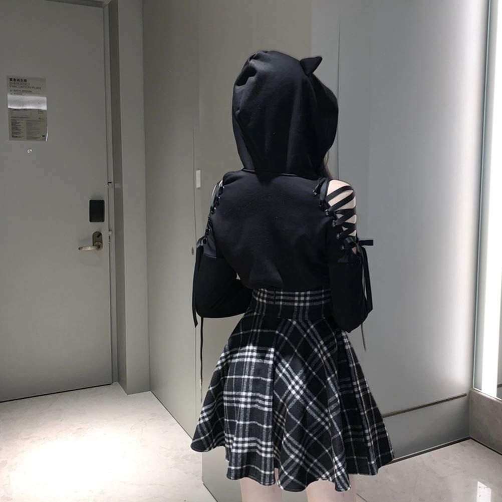 PUTUMAYO プトマヨ　半袖パーカー　猫耳　希少　　美品　ゴシック　ゴスロリ 猫耳パーカーアシンメトリーJSK ops003 | 可愛い服量産型服通販