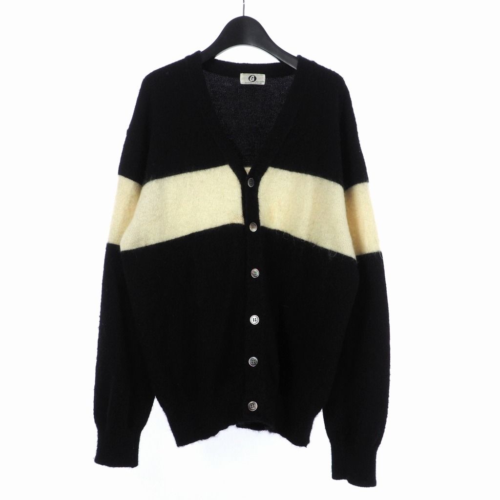 GOODENOUGH モヘア ラインニットカーディガン Sサイズ グッドイナフ GOODENOUGH MOHAIR LINE KNIT CARDIGAN モヘヤ ライン