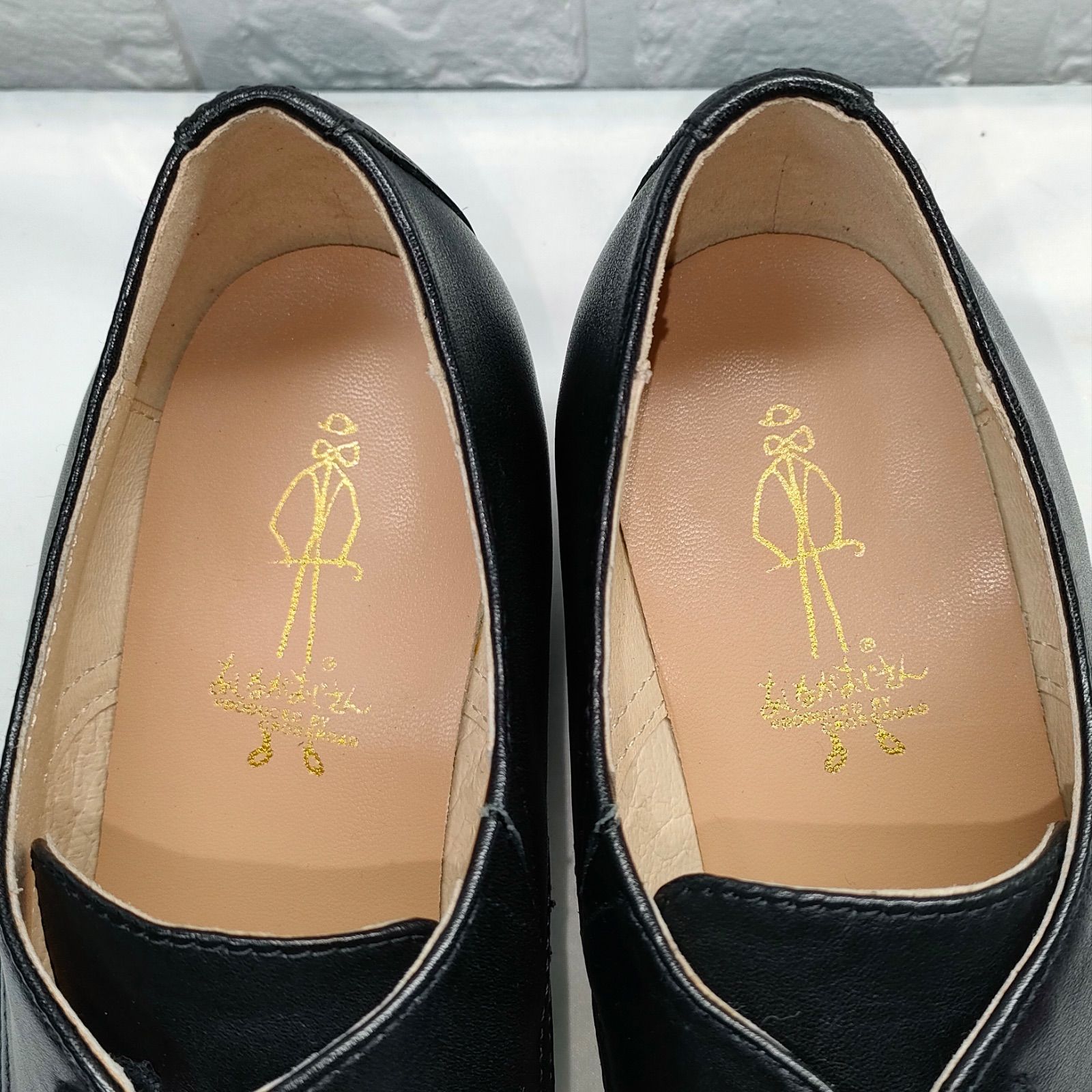美品✨️あしながおじさん 厚底マニッシュシューズ ブラック23cm　ローファー 美品✨️あしながおじさん 厚底マニッシュシューズ ブラック23cm