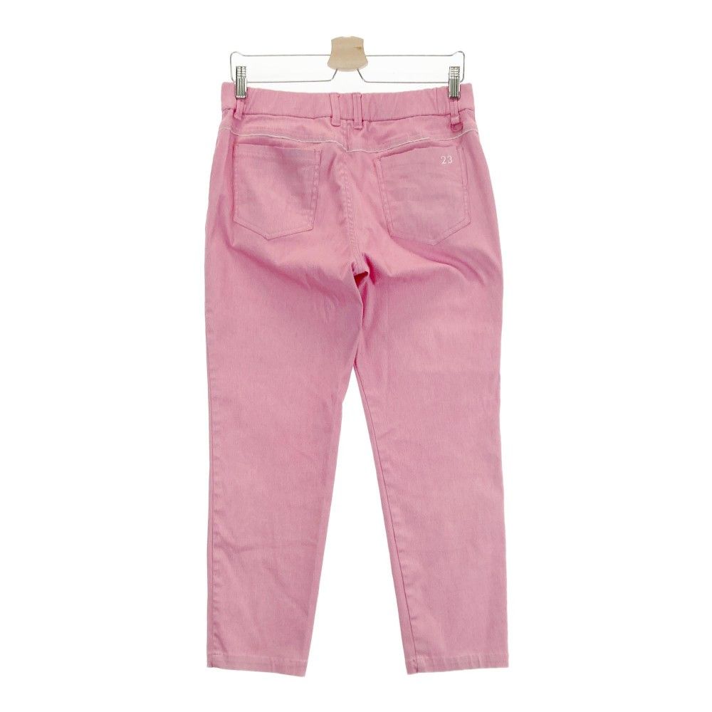 23区 golf パンツ ゴルフ ストレッチ ピンク チェック柄 古着 Mサイズ レディース 女性用 女性向け ロゴ 刺繍 M 機能素材 パンツ 23区GOLF ピンク ピンク系 チェック柄 23区（カラーピンク）（パンツ｜レディースウェア）：ウェア