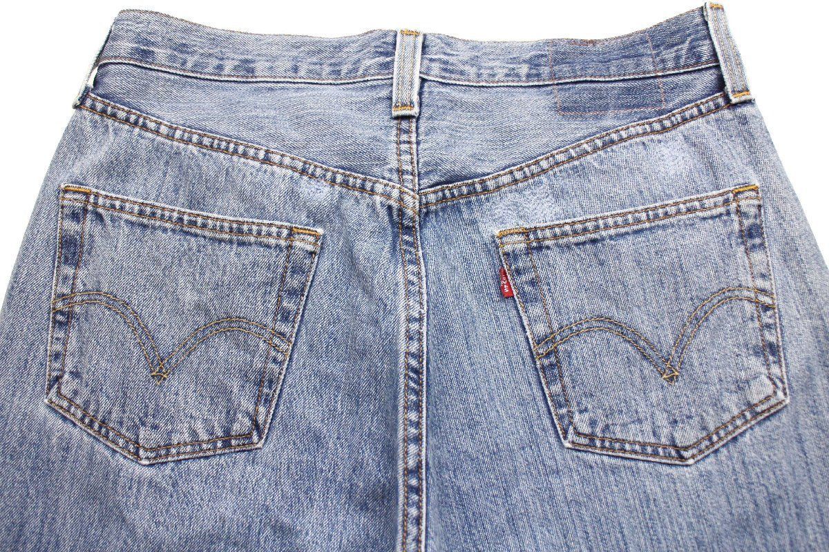 Levi's 501 ストレートデニム　W33 L32 リーバイス 501 後染めブルー ボタンフライ ストレートジーンズ
