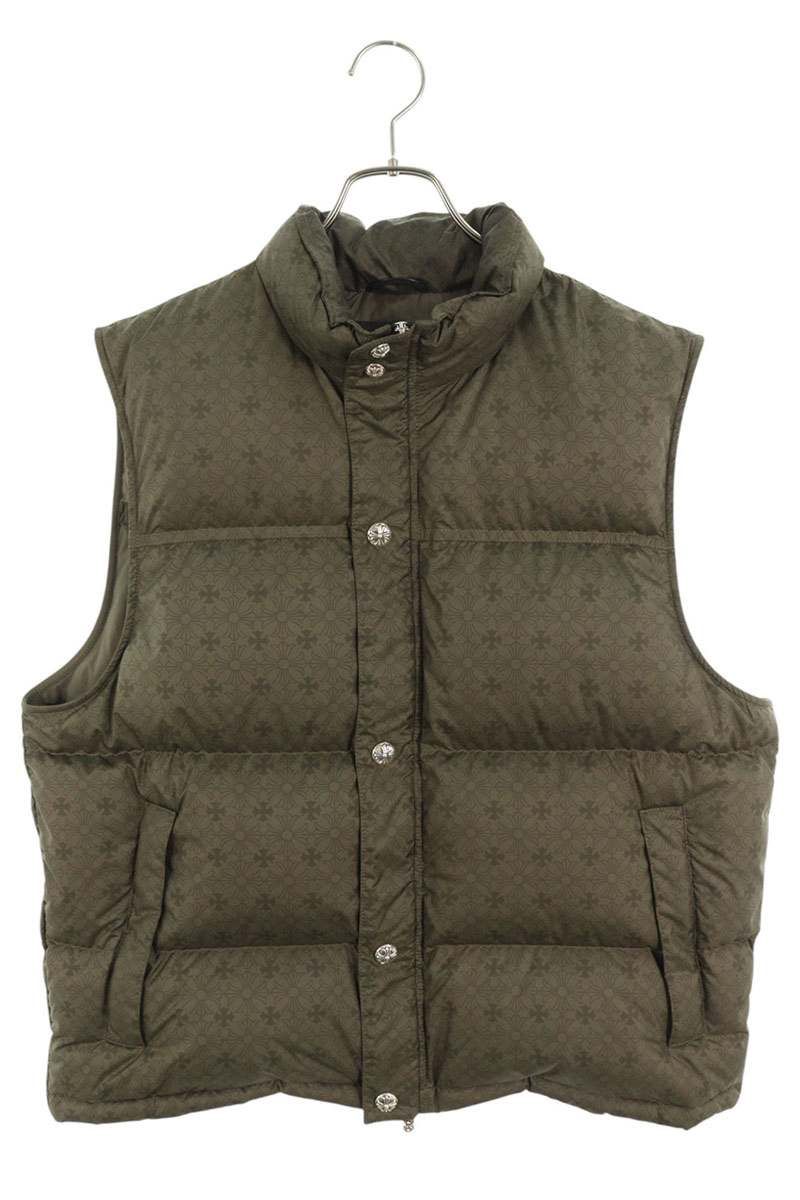 クロムハーツ STIFF VEST/スティッフ CHプラス総柄クロスボールボタン 