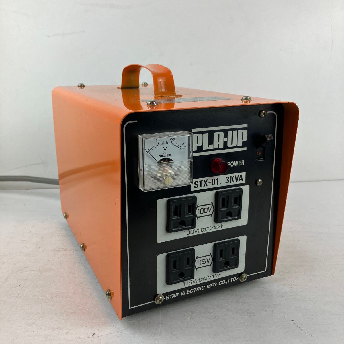 ЗЗSUZUKID 100v 200v 昇圧 降圧兼用ポータブル変圧器 トランスター プラアップ STX-01 オレンジ