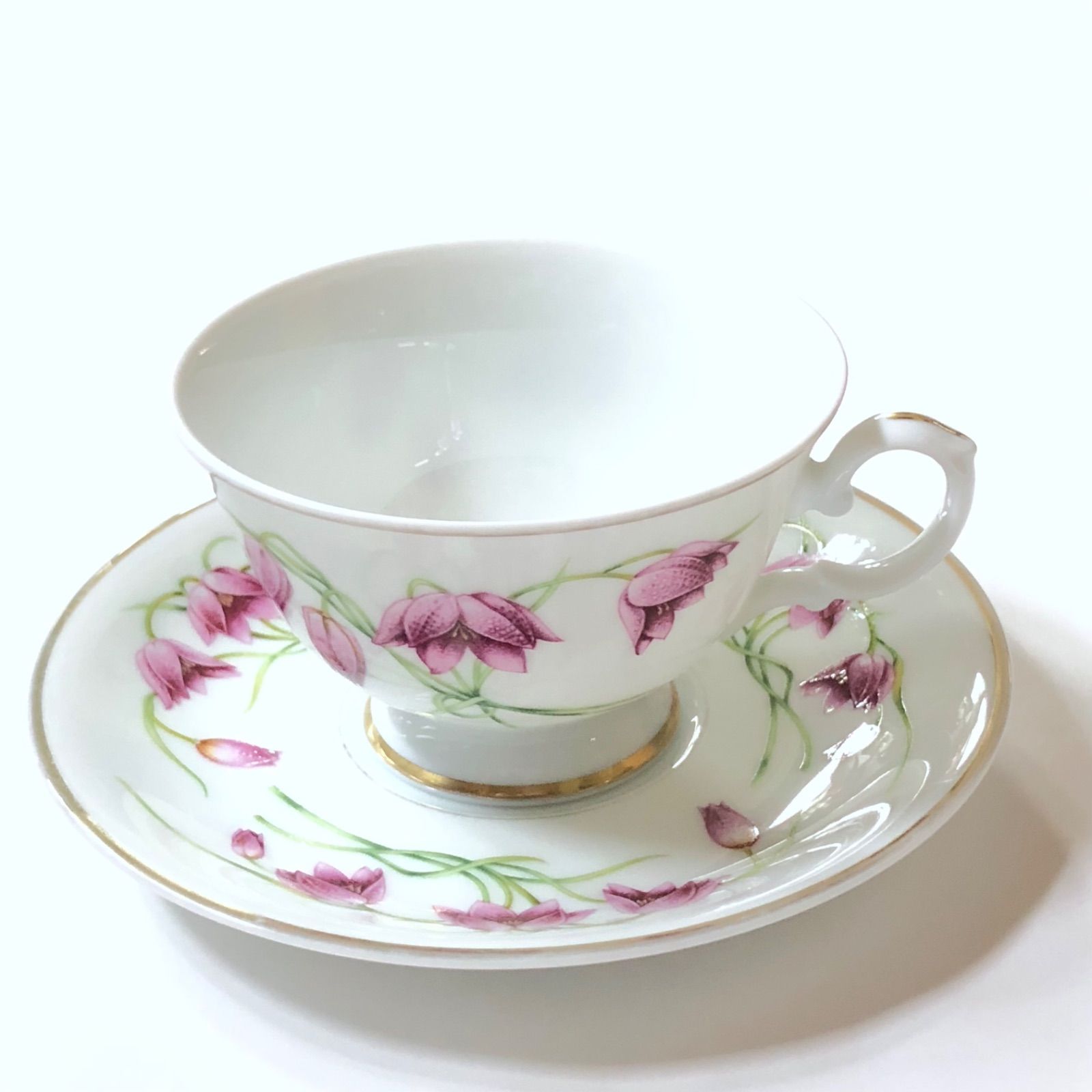 ♦️セール【美品/12個】シンブル オランダの花 フランクリン・ポーセリン フランクリン ポーセリン 「オランダの花 」カップ＆ソーサー 12客