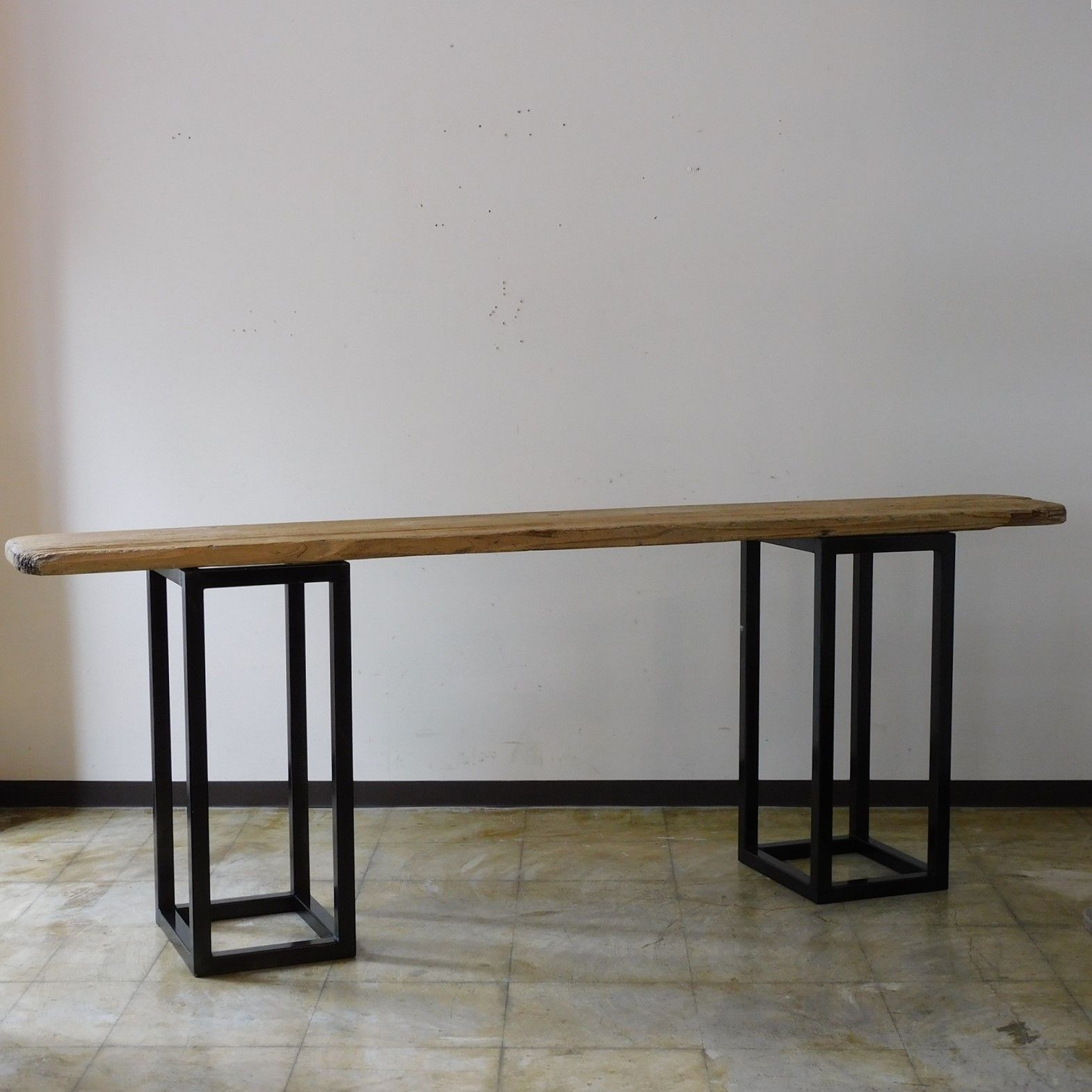 受注製作☆グレー☆レジカウンターテーブル1500カントリー家具