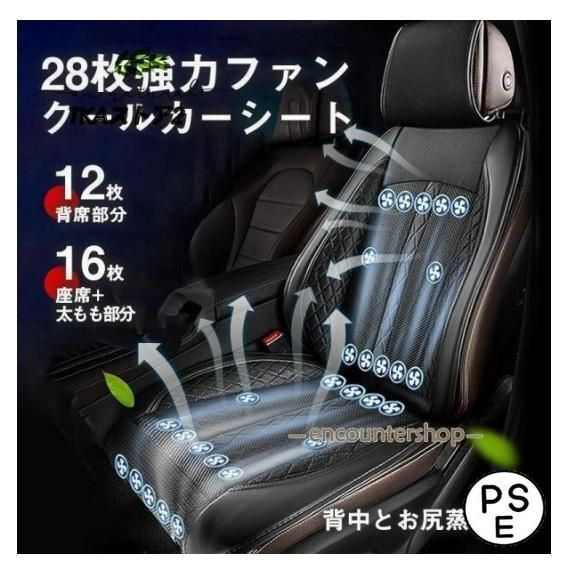 クールシート 車 シートクーラー 車用 シートベンチレーション シートファン カーシートカバー ファン付き 通気性 自動車自動送風|停止機能席 USB