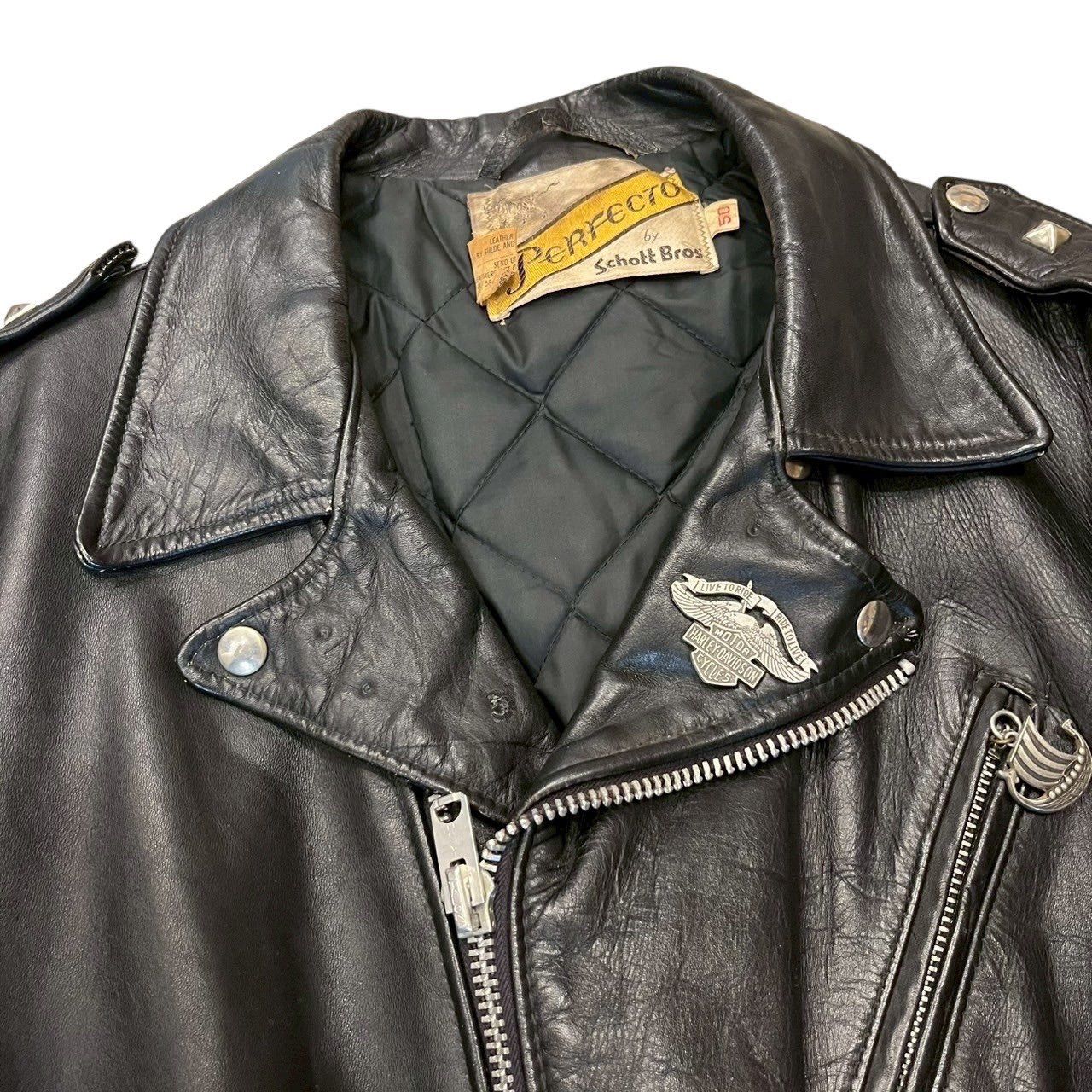 70s ビンテージ Schott ワンスター バイカーカスタム ダブル
