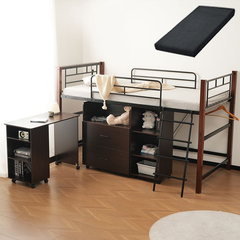 12%割 高さ130cm マット付き システムベッド 4点セット ロフトベッド デスク＋収納ラック＋シェルフ ロフトベッド 宮 コンセント 省スペース スチール 耐震 ベッド パイプ 金属 社員寮 学生寮 大人