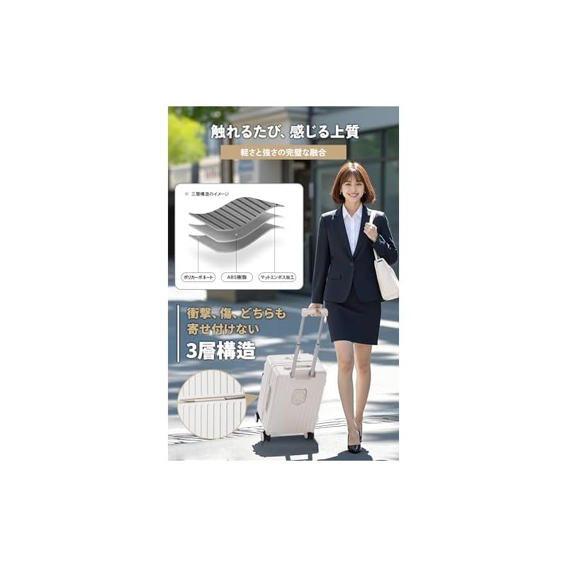 Mularda スーツケース フロントオープン スーツケース 機内持ち込み キャリーケース 超軽量 耐衝撃 前開き キャリーバッグ USBポート付き 360度回転 ダブルキャスター 軽量 旅行 ビジネス 出張 ブルー 1 NEXPOTALLINN_EU