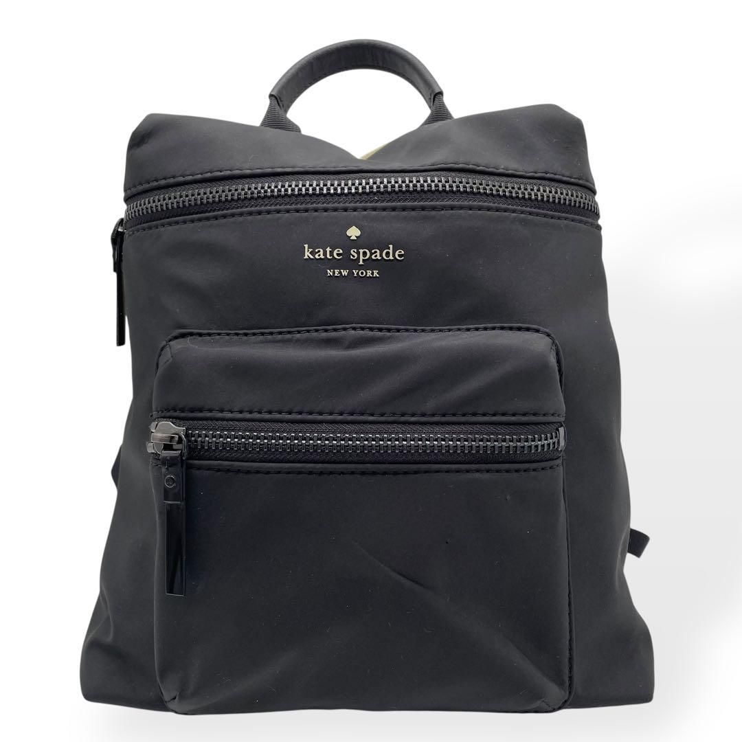 kate spade リュック 黒　超美品　ナイロン 美品 kate spade 2way リュックサック ショルダーバッグ