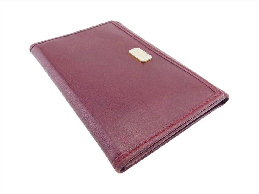 セリーヌ CELINE 三つ折り財布 ホースキャリッジプレート ボルドー