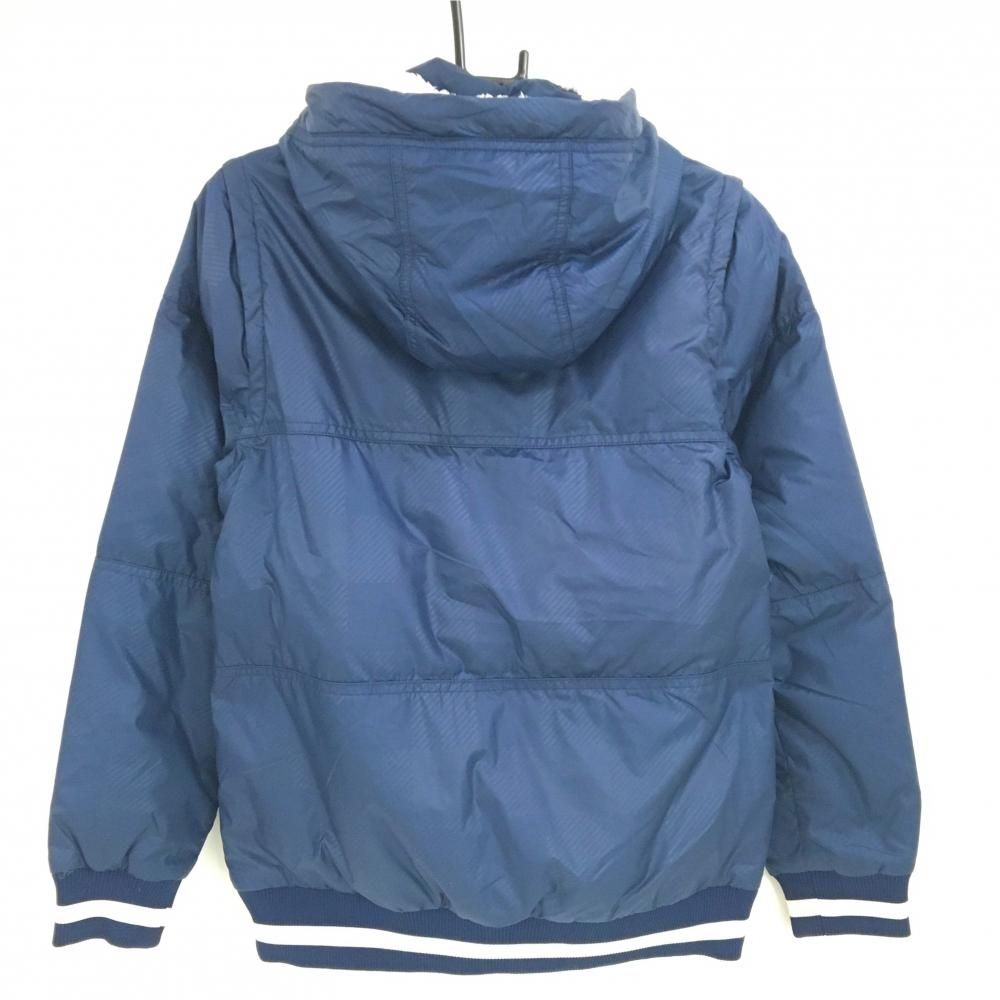 ニューバランスゴルフ 4WAYダウンジャケット ネイビー ブロックチェック地模様 レディース 1 M ゴルフウェア New Balance