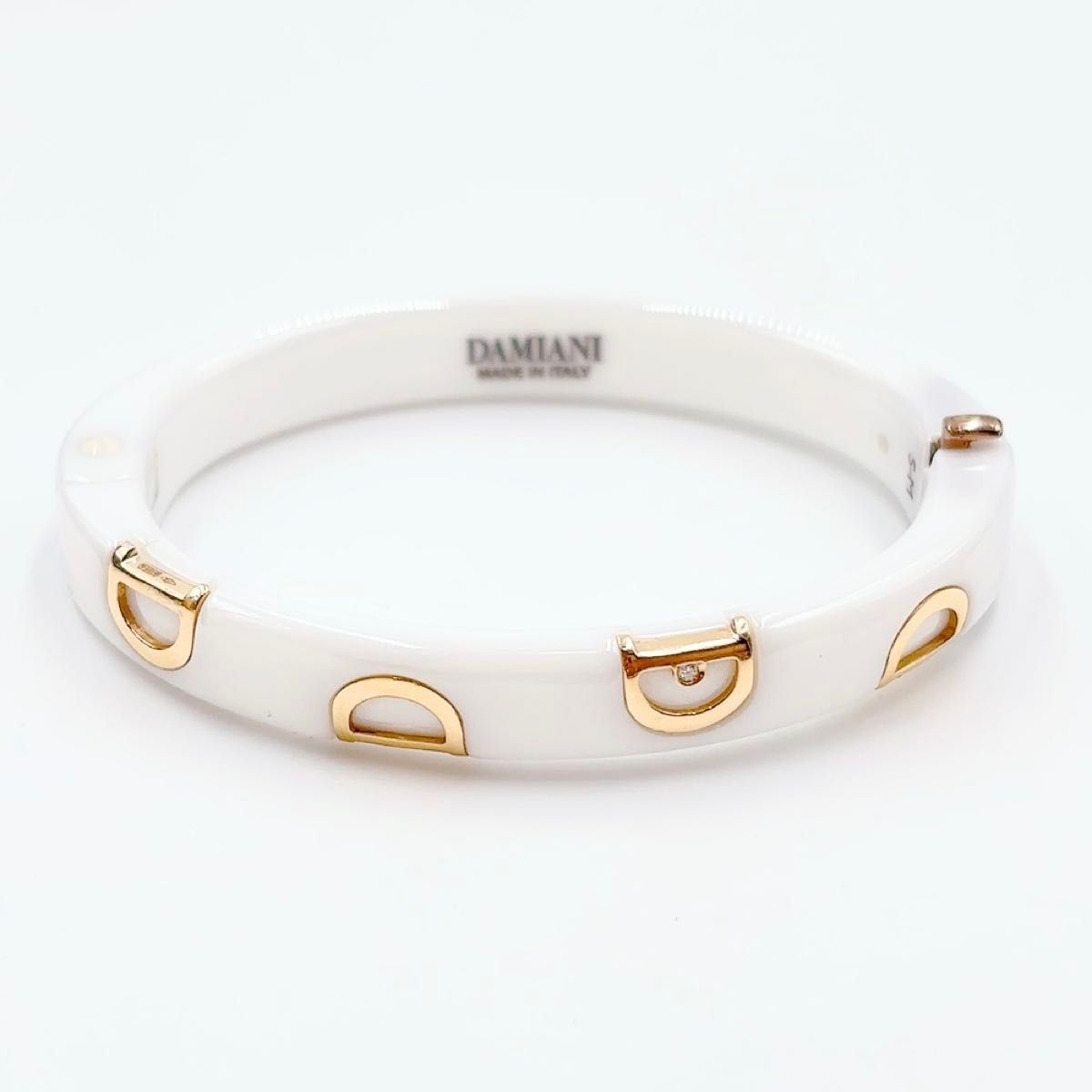 ダミアーニ DAMIANI ブレスレット D.Icon ディーアイコン 1ポイント ダイヤモンド K18PG ホワイト セラミック