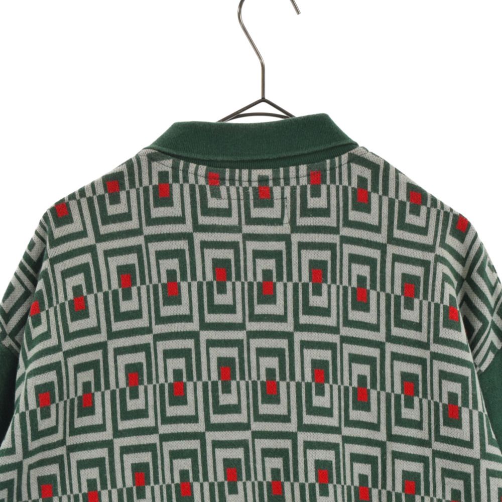 BOTT Door Jacquard L/S POLO ポロシャツ レッド M BOTT Door Jacquard