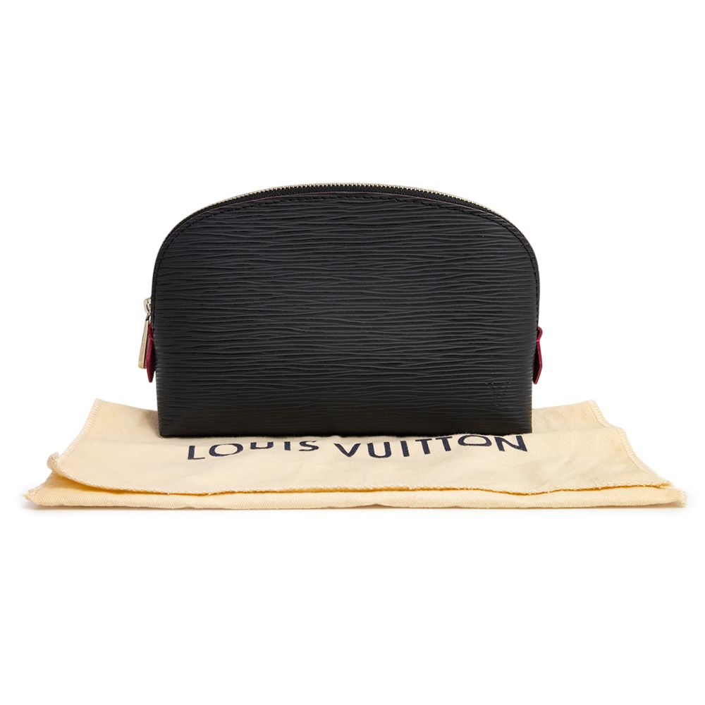 美品 ルイヴィトン エピ 黒 ブラック ポーチ ポシェットコスメティック 本物 LOUIS VUITTON - LOUIS VUITTON ルイ ヴィトン エピ ポシェット