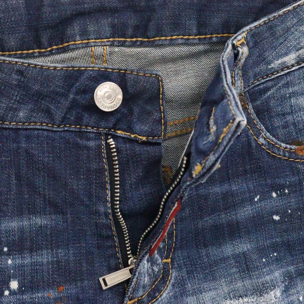 DSQUARED2 (ディースクエアード) Super Skinny Jean ダメージ ペイント  