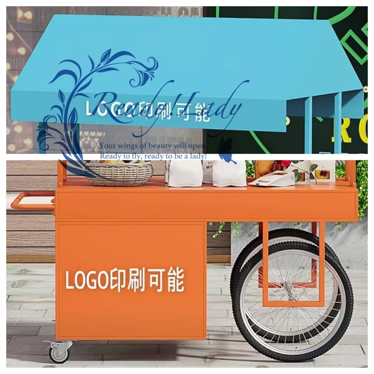 キャスター|ストッパー|テント付き 屋台車