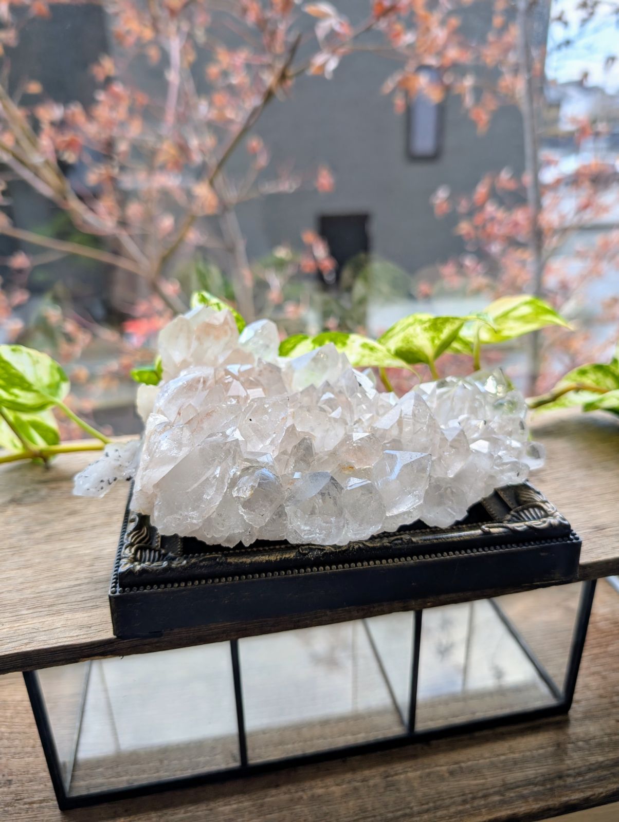ヒマラヤ水晶 丸玉 虹入り 天然石 パワーストーン☆パワー浄化 A741