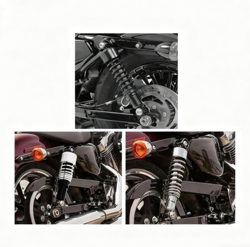 ハーレースポーツに適したハードボイルドXL883 1200バイクリヤショックアブソーバー267mmショートショックアブソーバー BRIGHTFACE_UK