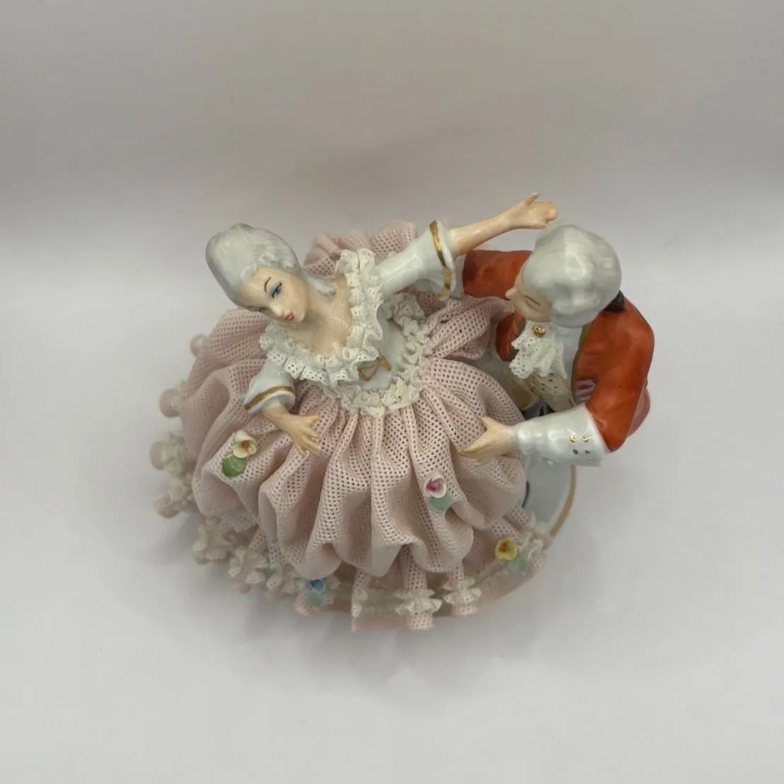 【美品】Reine 陶器人形 レース人形 アンティーク ✨高級ブランド✨】Reine Handarbeit 陶器製 インテリア ゴージャス