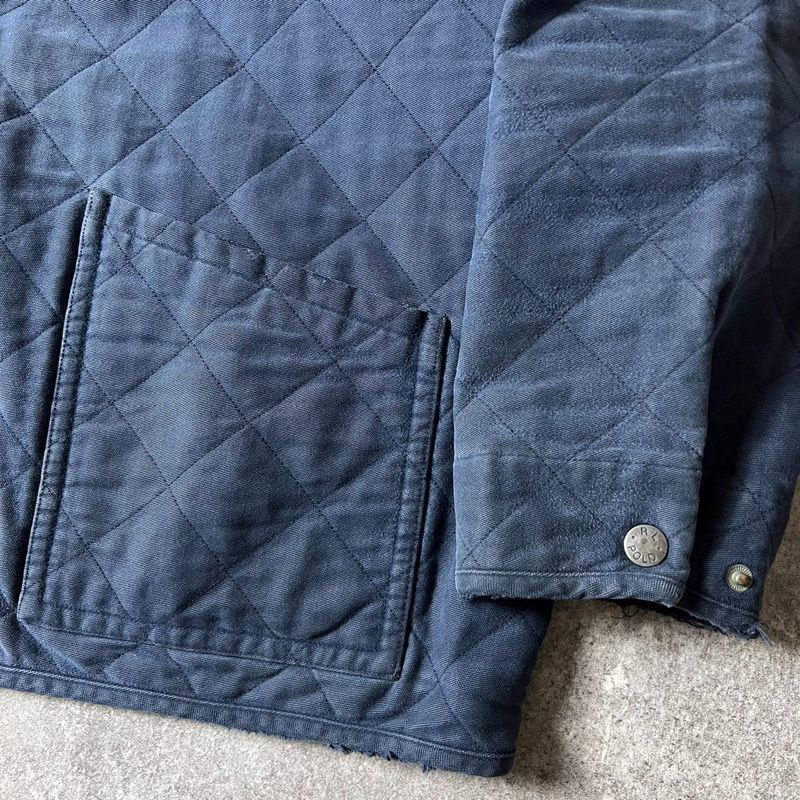 90s POLO RALPH LAUREN 中綿 キルティング コットン ハーフ