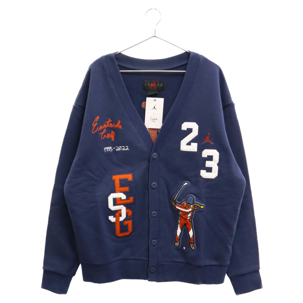 NIKE (ナイキ) ×EAST SIDE CARDIGAN DV5430-410 イーストサイド ワッペン付きスウェットカーディガン ネイビー