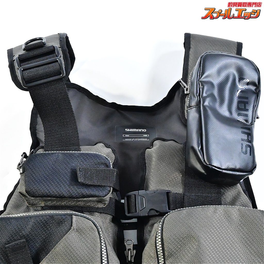 シマノ ゲームベスト VF-024U リアルブラック サイズフリー SHIMANO GAMEVEST フローティングベスト ジャケット K_100 e07617