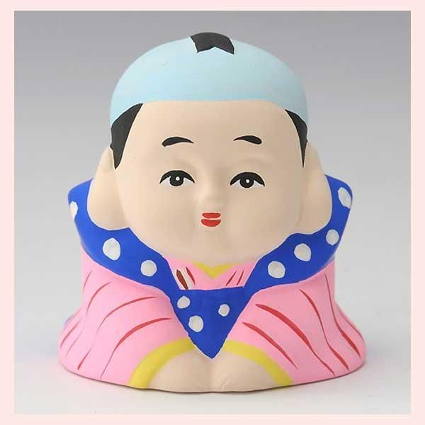 ハイカラ　福助　置物　g118　※陶器，開運招福，縁起物，和，民芸品，工芸品，日本，雑貨，レトロモダン，かわいい，可愛い，人形，玄関，お出迎え，ユニーク