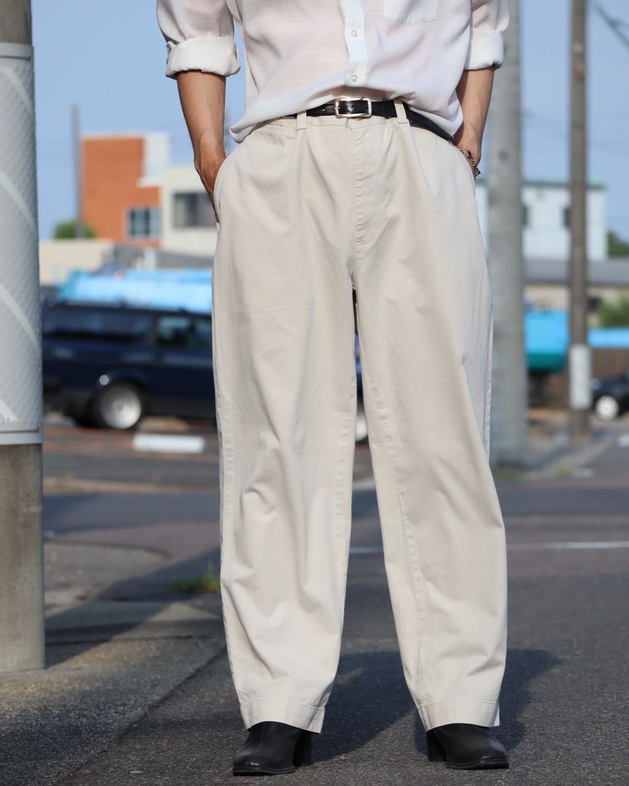 1990s Polo by Ralph Lauren wide-straight classic chino pants écru