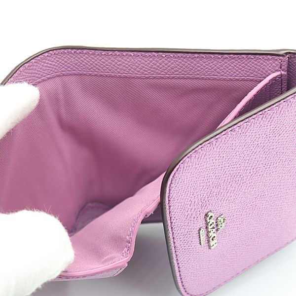 レディース 新品・未使用コーチCOACH 長財布 メタリック ライラック