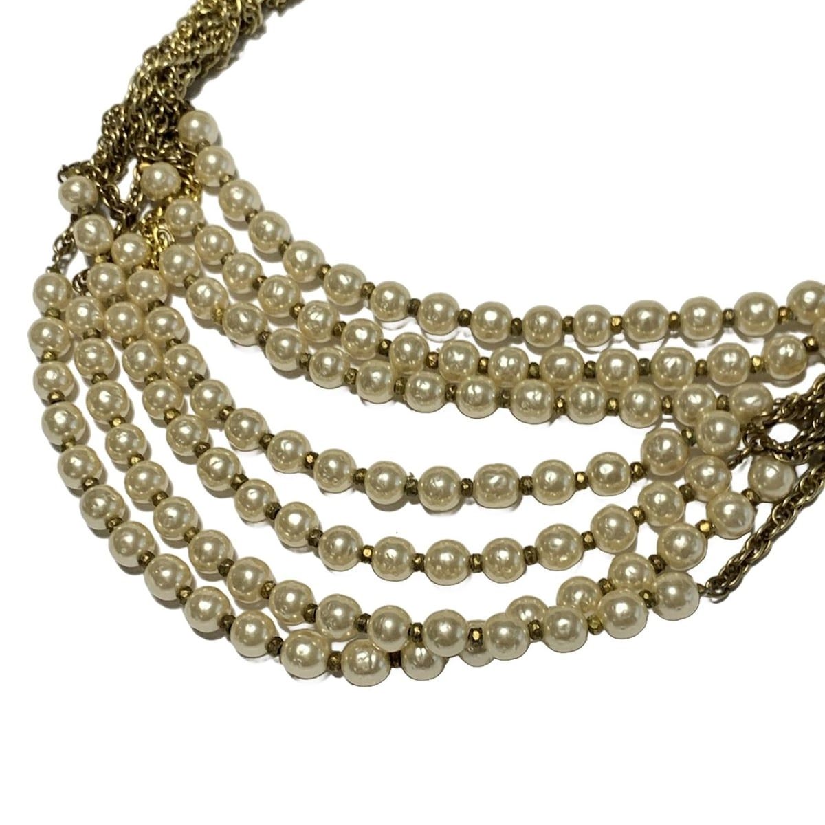 miriam haskell ミリアム ハスケル チョーカー - ゴールド×アイボリー