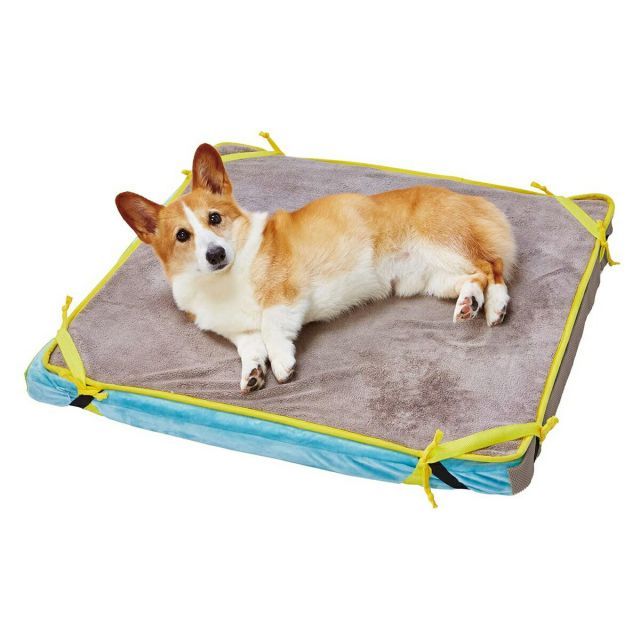 ペティオ Petio zuttone 寝返りが打ちやすい高反発ファイバーベッド 洗える防水マット付 ペット用 犬 猫 水洗い