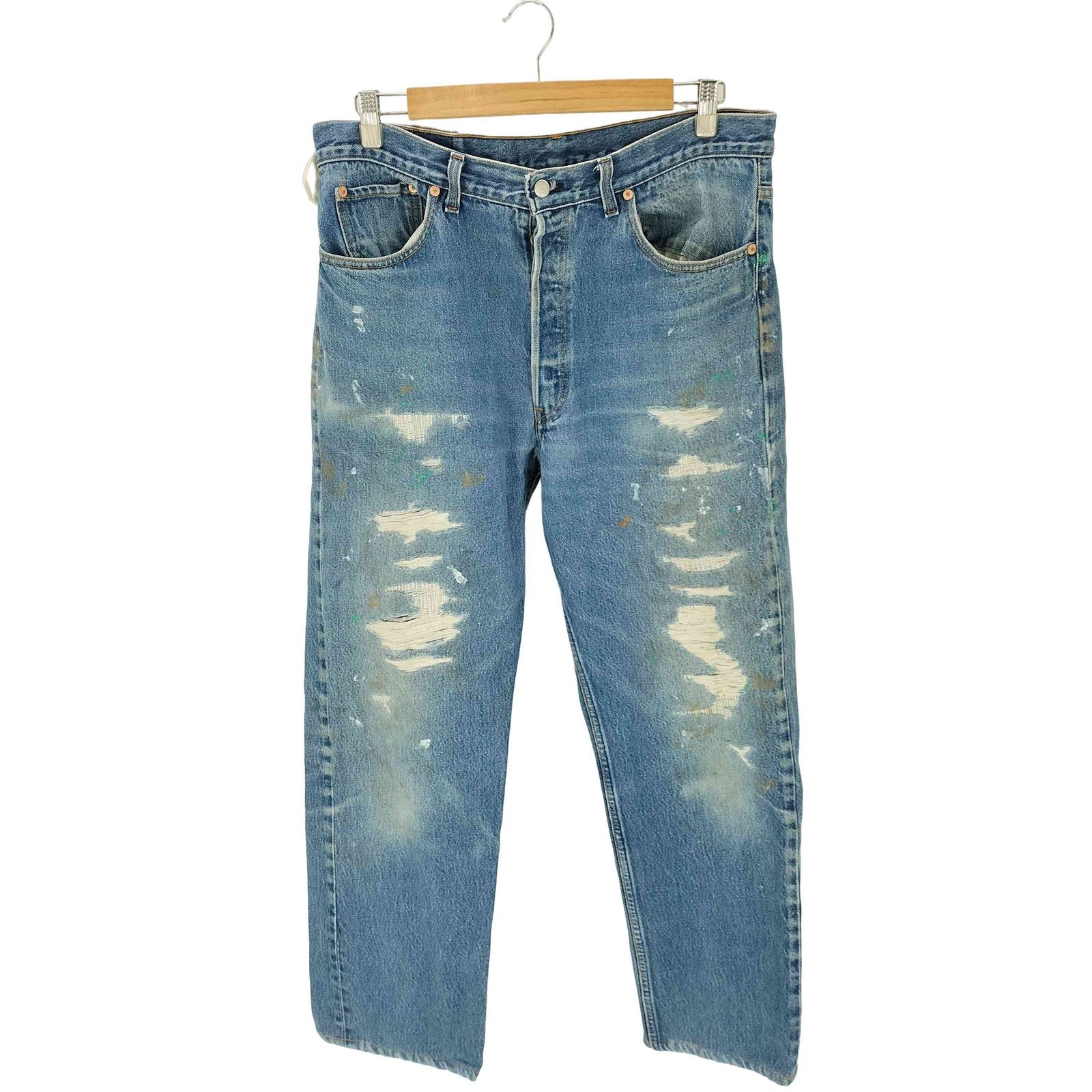 リーバイス Levis 90s USA製 93年製 501 ペンキ ダメージリメイク 501 デニムパンツ メンズ  38/36