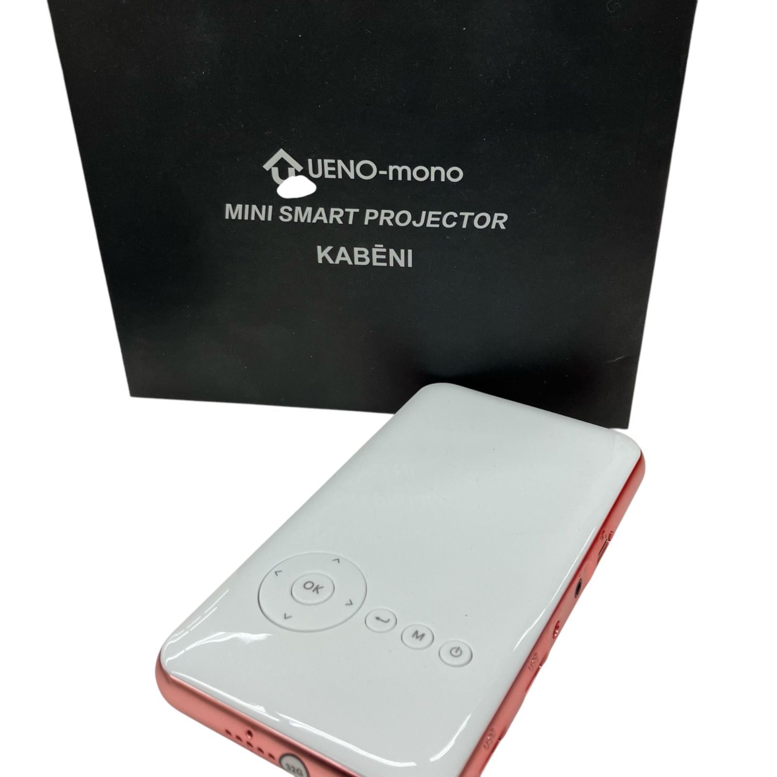 186000 現状品 UENO-mono ウエノモノ プロジェクター カベーニ ポータブル モバイルプロジェクター T89 ホワイト×ピンク