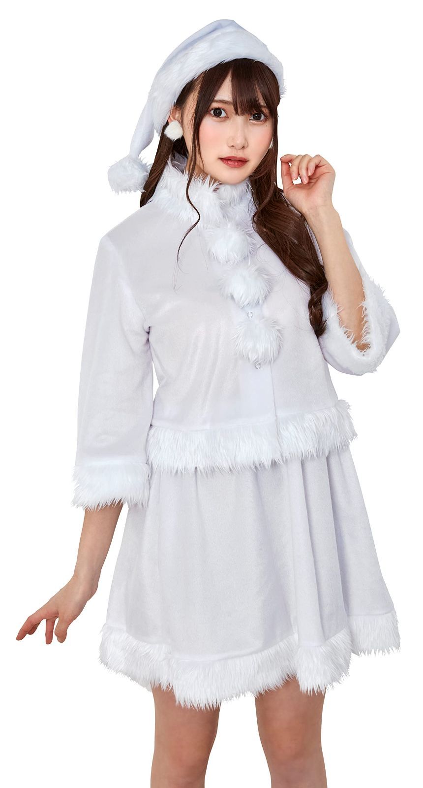 クリスマス コスプレ衣装 ホワイト サンタ クリアストーン JamsCollection着用》コスプレ サンタ クリスマス リリパレ